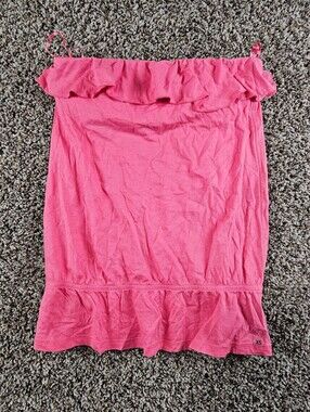 Vintage Y2K American Eagle Womens Sz XS Tube Top Strapless Shirt Bright Pink